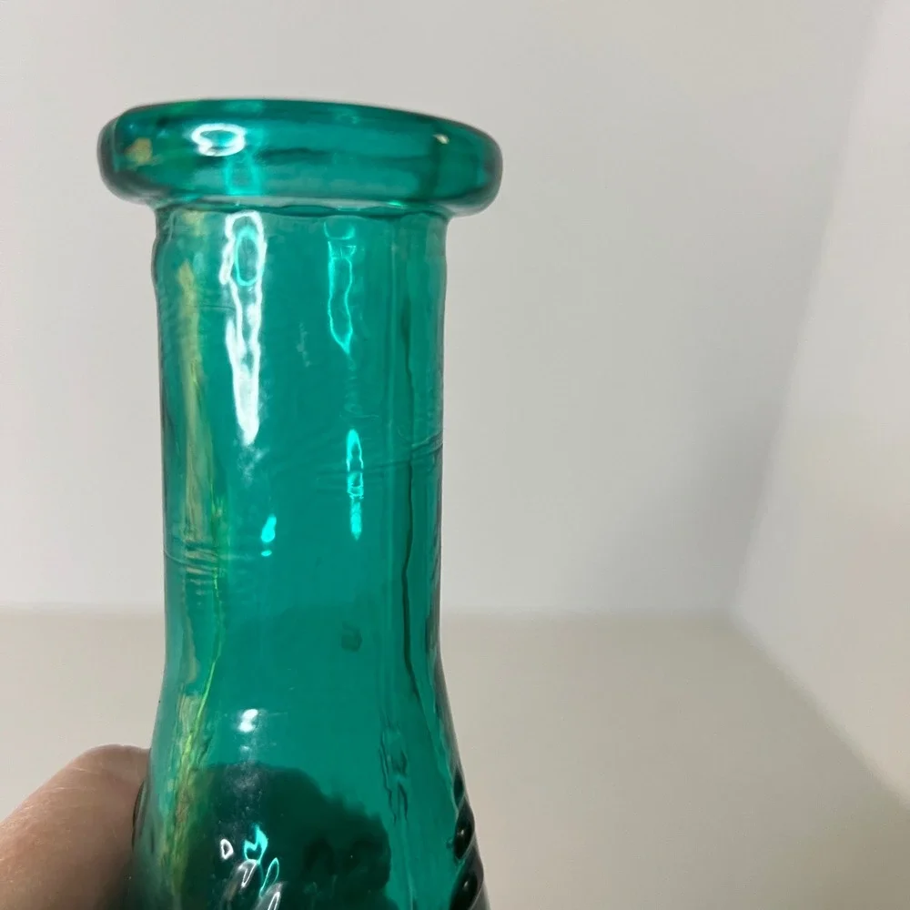Green Glass‎ Decanter Seashell Stopper Vidrios San Miguel 14